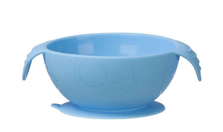 Silikonowa miseczka z przyssawką i łyżeczką, Ocean Breeze, b.box