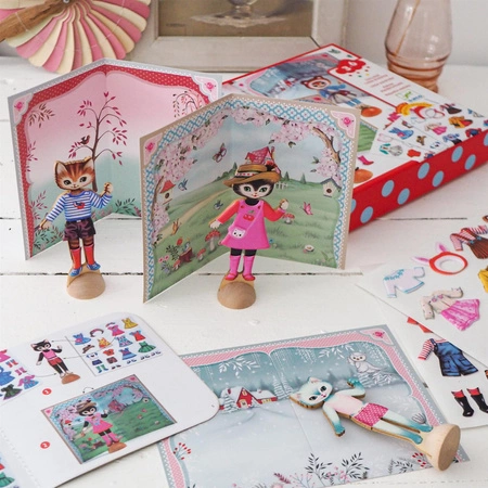 Mała przebieralnia z naklejkami KOTKI DJ09859