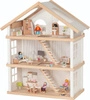 Drewniany trzypoziomowy domek dla lalek White 51491-Goki, odgrywanie ról