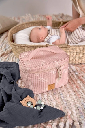 Lassig Casual Label Kuferek podróżny na akcesoria Soft Stripes rose