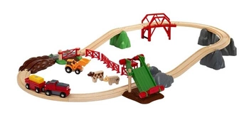 BRIO World Kolejka Drewniana Farma 30el.