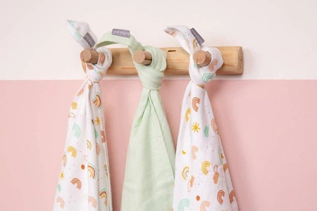 bébé-jou Otulacze bambusowo-muślinowe 70 x 70cm (3 szt.) Rainbow Sky 305103