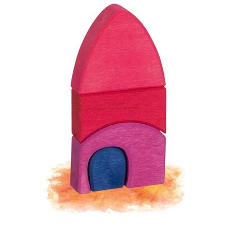 Klocki drewniane układanka Moje kolorowe miasto Goki 58360