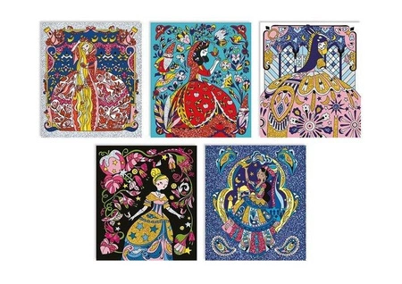 Zestaw kreatywny Magiczny brokat Księżniczki z bajek 5+, Janod