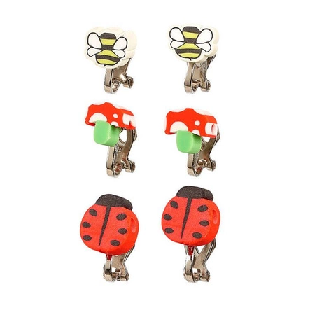 Souza! Klipsy do uszu dla dziewczynek biedronki Hasse 3 pary