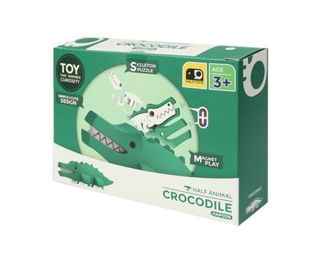 Halftoys Magnetyczny Składany Krokodyl z Książeczką