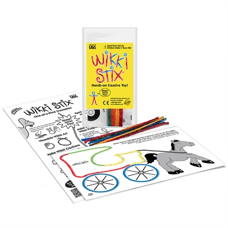 Woskowe sznureczki Wikki Stix - Zestaw Start - połącz kropki 12 szt