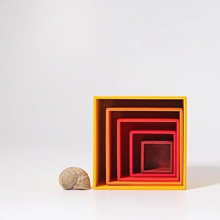 Pudełka, 5 szt., pomarańczowe, 0+, Grimm's