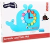 Zegar dla dziecka, Dwustronny wieloryb, 10323-Small Foot - nauka na zegarze