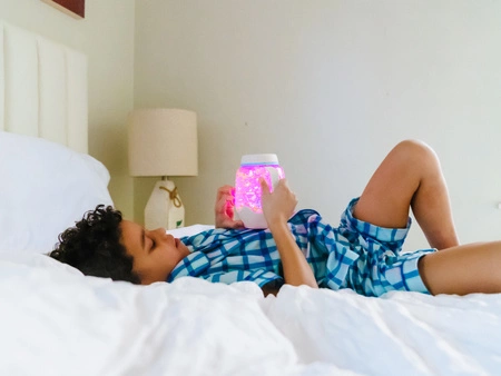 Glo Pals, Słoik sensoryczny do napełniania wodą, kolor szary, Cozy Cloud