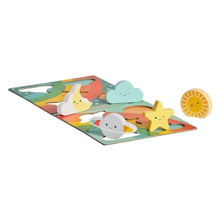 Petit Collage Puzzle Drewniane Tęcza