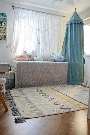 Dywan bawełniany Azteca Natural Vintage Azul 120x160 cm