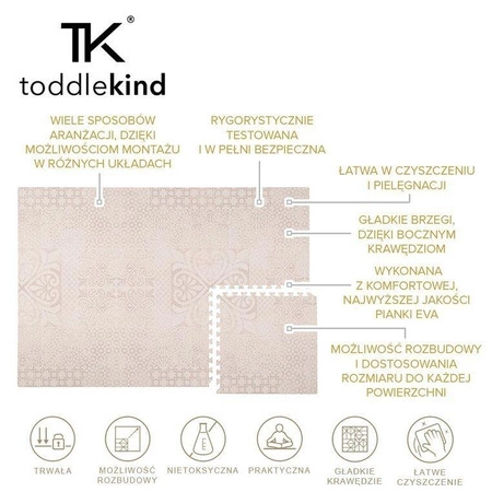 TODDLEKIND Mata do zabawy piankowa podłogowa Prettier Playmat Persian Sand Beige