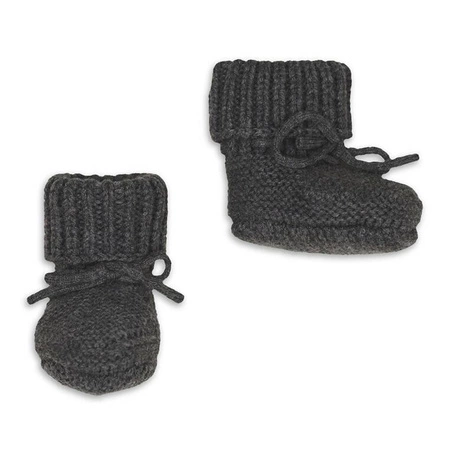 Lodger Buciki niechodki z wełny merino 100% grafitowe Pigeon 6-12 m