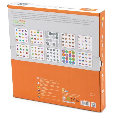 Viga Memory Gra Pamięciowa Zgadnij Obrazki 10 Kart Montessori