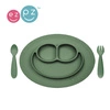 EZPZ Komplet naczyń silikonowych Mini Feeding Set oliwkowy