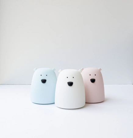 Miś Mały Lampka Silikonowa Niebieska