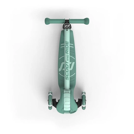 SCOOTANDRIDE Highwaykick 3S Hulajnoga z systemem sterowania 2w1 i kółkami LED składana 3+ Forest