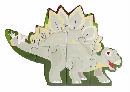Scratch, 2 w 1 Puzzle podłogowe i pierwsze puzzle - Dinozaury 80 el.