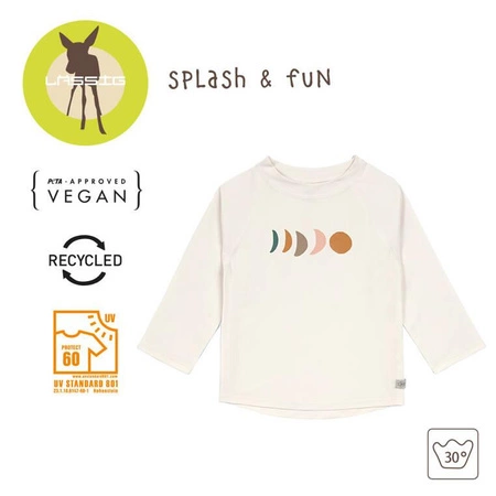 Lassig Koszulka do pływania z długim rękawem przeciwsłoneczna UV60 Splash & Fun Księżyc nature, rozm. 74/80