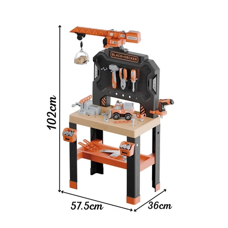 SMOBY Warsztat z Dźwigiem Black+Decker Bricolo Builder