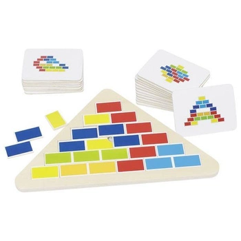 Piramida z cegielek - puzzle dla dzieci, układanka logiczna, goki - układanki drewniane
