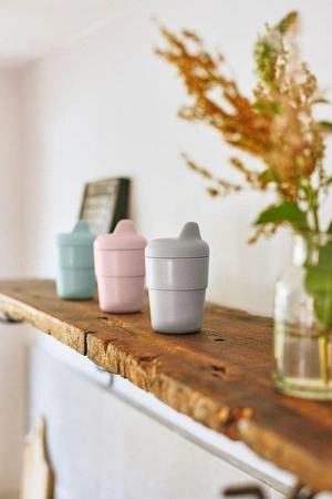 Kubek z silikonową pokrywką z dziubkiem Little Chums Pies