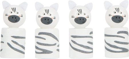 Gra drewniana chińczyk Safari dla 6 osób 11765-Small Foot, gry planszowe