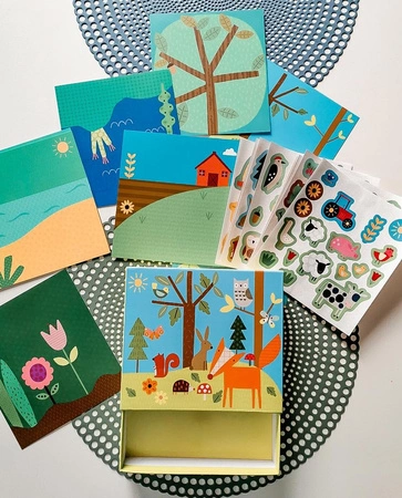 Zestaw z naklejkami Apli Kids - Las