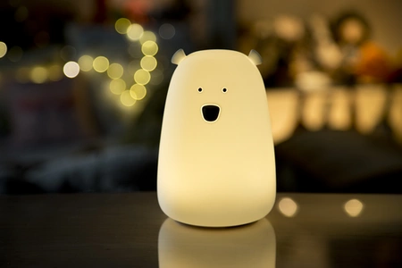 Miś Duży Lampka Silikonowa Biała Rabbit&Friends