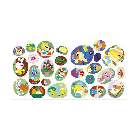 Janod Książeczka do wyklejania z naklejkami Ogród 18m+