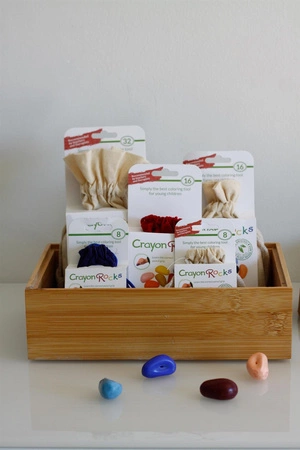 Kredki Crayon Rocks w bawełnianym woreczku - 32 kolory