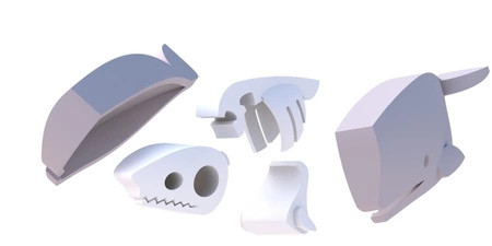 Halftoys Magnetyczny Składany Wieloryb Kaszalot z Makietą