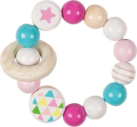 Grzechotka dla dzieci Różowa słodycz 765890- Heimess, zabawki drewniane