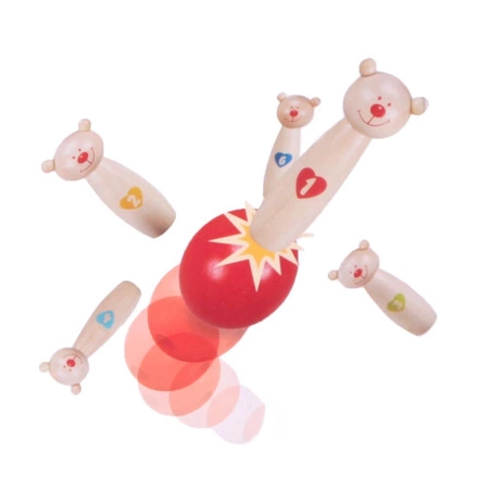 CLASSIC WORLD Drewniane Kręgle Misie