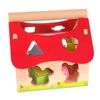 Drewniany domek, farma sorter z klockami ECOTOYS