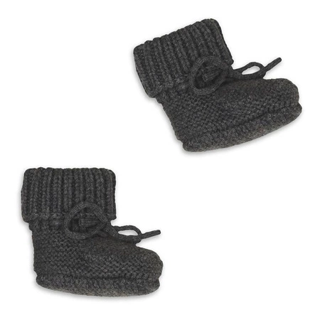 Lodger Buciki niechodki z wełny merino 100% grafitowe Pigeon 6-12 m