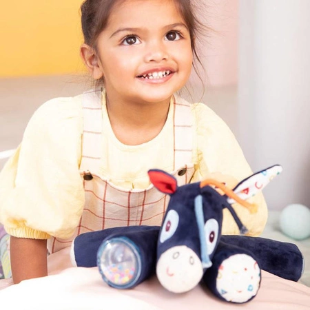 LILLIPUTIENS Przytulanka dźwiękowa galopujący Osiołek Ignace 9 m+