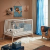 LEANDER - pościel niemowlęca Forest, Organic Cotton, 70x100 cm, Dusty Blue
