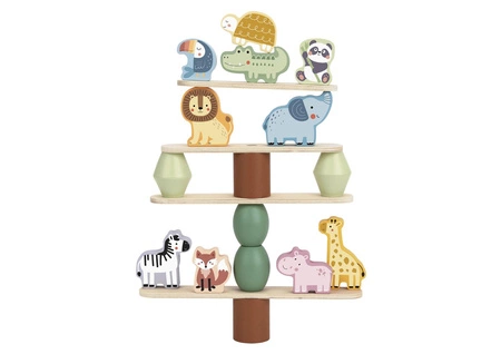 TOOKY TOY Drewniane Zwierzęta Układanka w Stosy