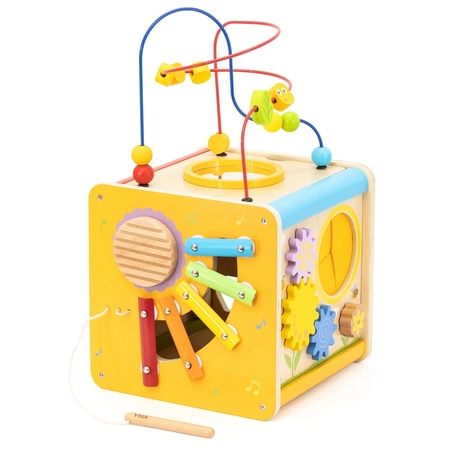 Viga Drewniana Kostka Edukacyjna 5w1