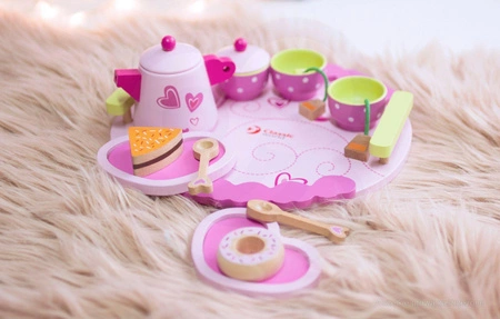 CLASSIC WORLD Drewniany Zestaw do Herbaty 15 el.