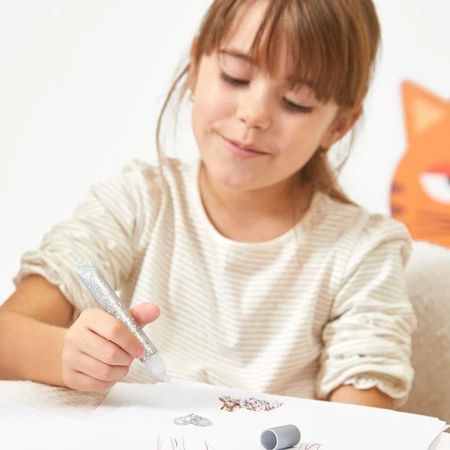 Janod Klej z brokatem w tubkach 9 kolorów 3+