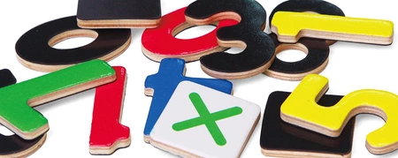 VIGA Drewniane Magnetyczne cyferki Magnes Uczymy się Liczyć Matematyki