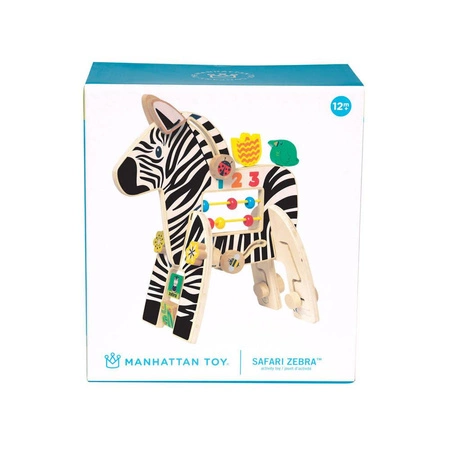 Zabawka edukacyjna Kolorowa zebra w paski, 316310-Manhattan Toy, kostka motoryczna