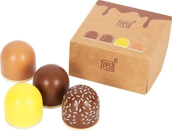 Drewniane pianki marshmallows do zabawy w sklep kuchnie Fresh Small Foot 12349