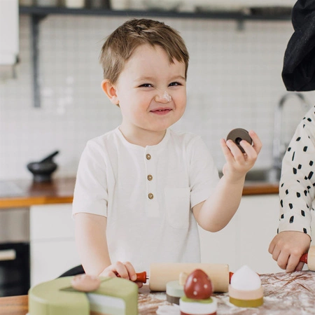 Patera drewniana z ciasteczkami Micki