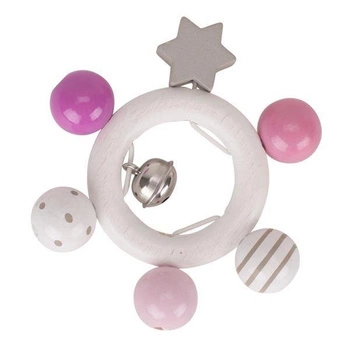 Drewniany gryzak Różowe królestwo 764940-Heimess, grzechotki dla dzieci