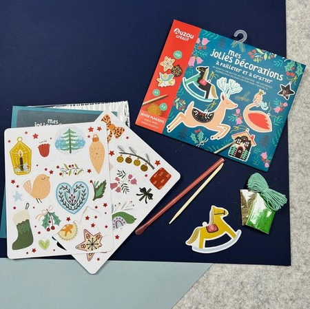 Auzou Zestaw DIY do tworzenia ozdób choinkowych Magiczna zima 16105