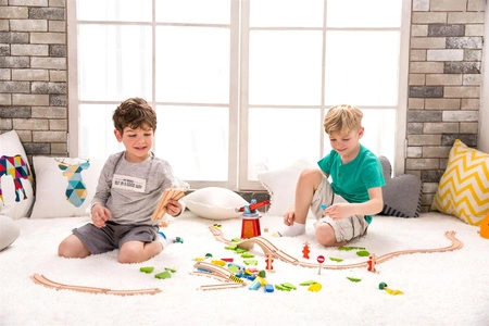 CLASSIC WORLD Drewniana Kolejka Zestaw 75 Elem.